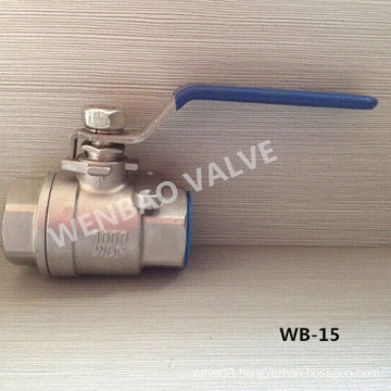 1000psi 2-PC BSPT Ss316 Ball Valve with Hand Lever